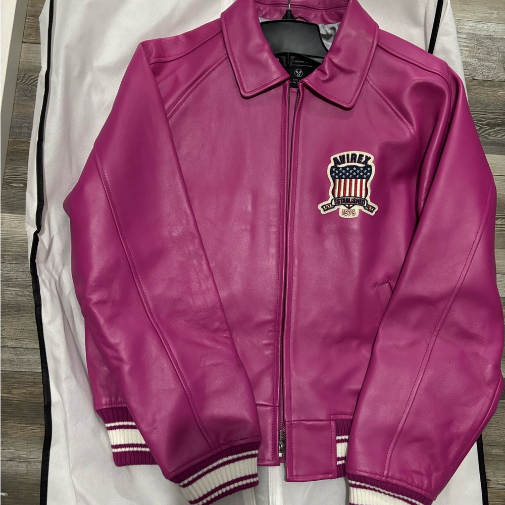 Avirex Pink Leather Jacket